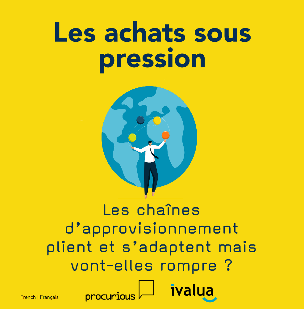 Les achats sous pression | Les chaînes d’approvisionnement plient et s’adaptent mais vont-elles rompre ? | Ivalua Research Report Resource Les achats sous pression | Les chaînes d’approvisionnement plient et s’adaptent mais vont-elles rompre ? | Ivalua Research Report cover photo
