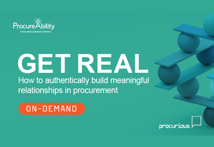 Get Real: How to authentically build meaningful relationships in procurement | Webcast - On-Demand Resource Get Real: How to authentically build meaningful relationships in procurement | Webcast - On-Demand cover photo