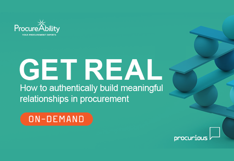 Resource Get Real: How to authentically build meaningful relationships in procurement | Webcast - On-Demand cover photo